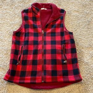 Buffalo plaid vest